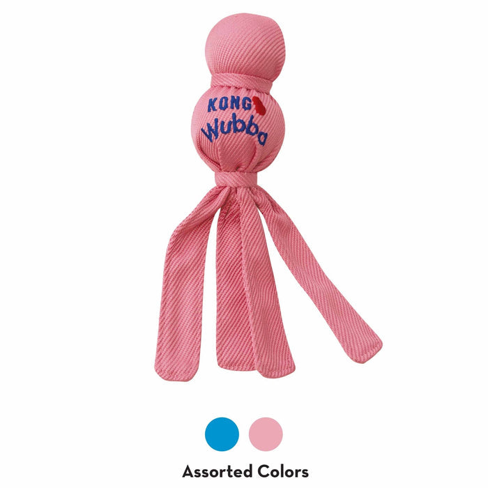 KONG Wubba Dog Toy – Interactive Squeaky Tug & Fetch Toy for Dogs (Assorted Colors, 1 Count)