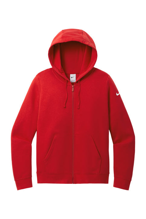 Ladies Nike Club Fleece Sleeve Swoosh Full-Zip Hoodie