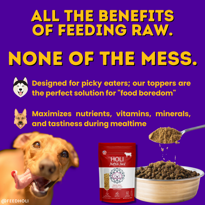 Lamb Liver Dog Food Topper - Freeze Dried - Single Ingredient