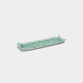 [LARGE PLATE (PLATTER)] FLOWER CRYSTAL (GREEN) LONG PLATE | TOUAN | KYOTO-KIYOMIZU WARES