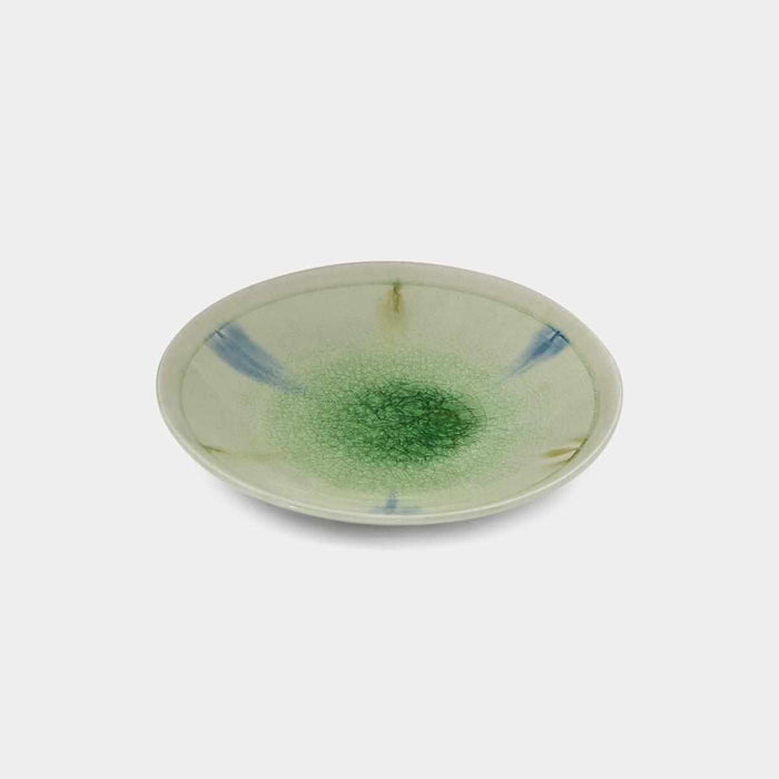 [LARGE PLATE (PLATTER)] HIBIKI ASH GLAZE SANSAI PLATE 210 | DAINICHI | KYOTO-KIYOMIZU WARES