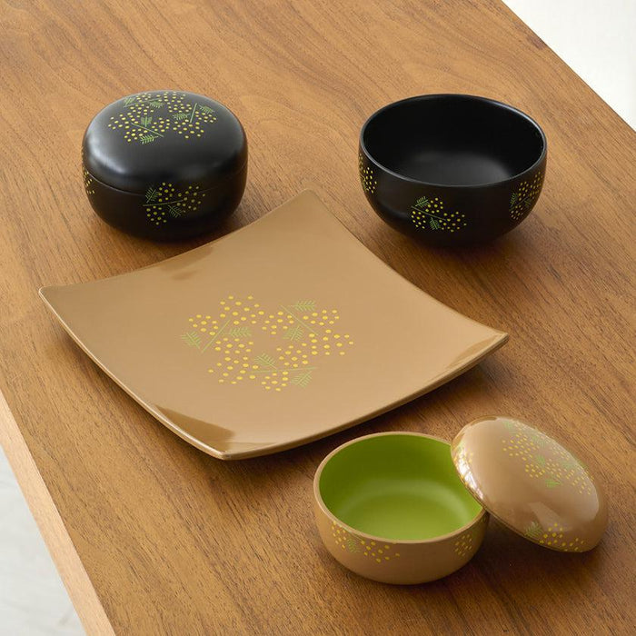 [LARGE PLATE (PLATTER)]  MIMOSA | LACQUERWARE | ISUKE