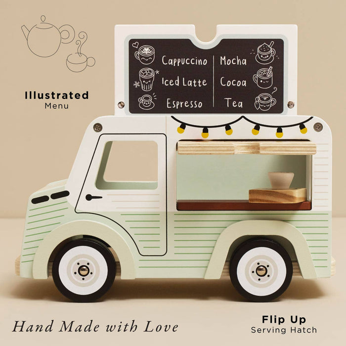 Le Toy Van Mobile Café Van – FSC® Wooden Pretend Play Set NEW ARRIVAL