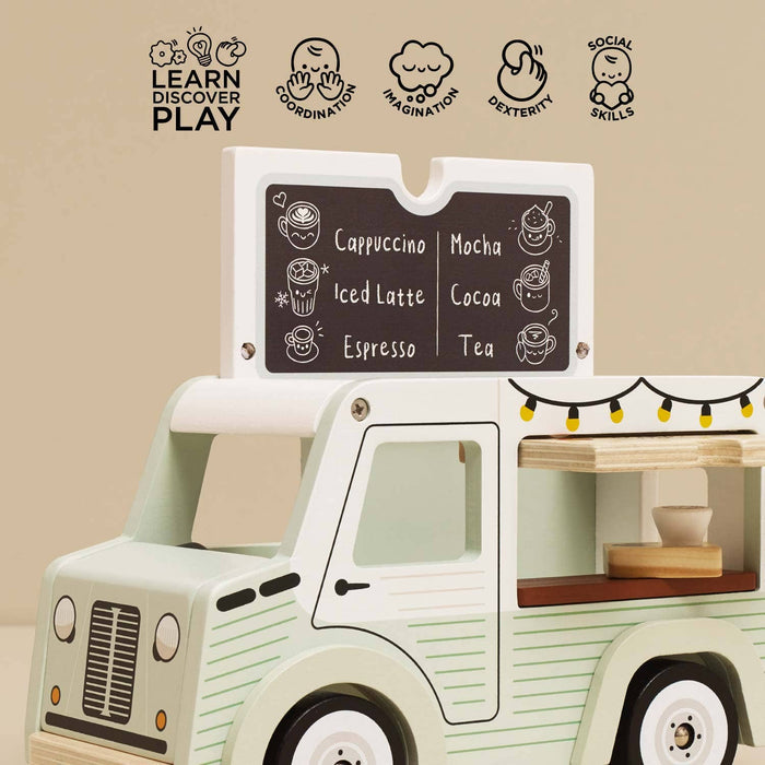 Le Toy Van Mobile Café Van – FSC® Wooden Pretend Play Set NEW ARRIVAL