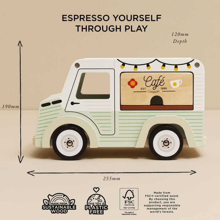 Le Toy Van Mobile Café Van – FSC® Wooden Pretend Play Set NEW ARRIVAL