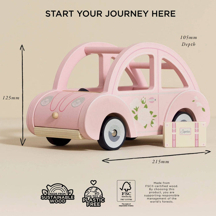 Le Toy Van – Sophie’s Dolls House Toy Car (FSC® Wood): LAST CHANCE
