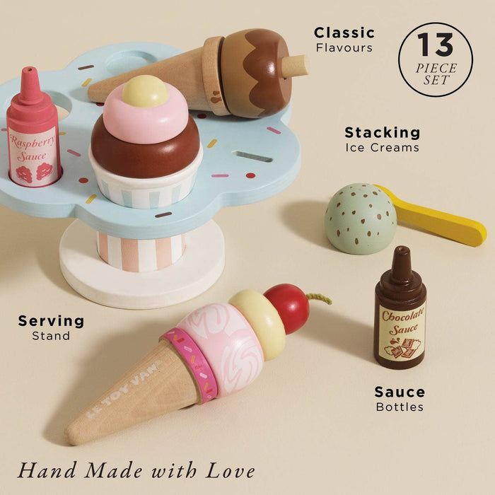 Le Toy Van Wooden Ice Cream Stand & Toppings: LAST CHANCE