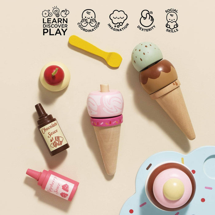 Le Toy Van Wooden Ice Cream Stand & Toppings: LAST CHANCE