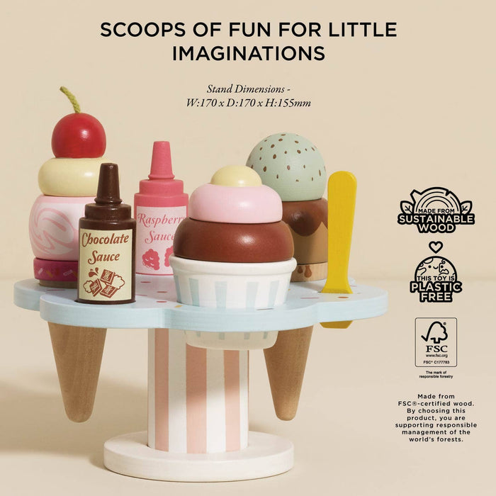 Le Toy Van Wooden Ice Cream Stand & Toppings: LAST CHANCE
