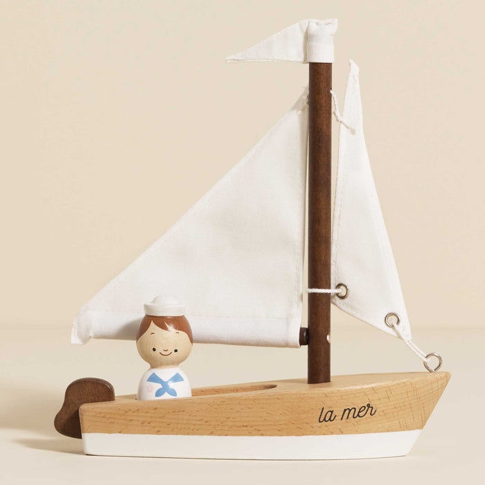 Le Toy Van Wooden Sailing Boat & Captain: LAST ONE