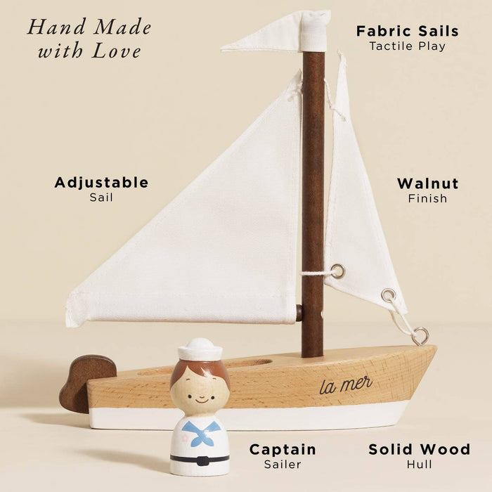 Le Toy Van Wooden Sailing Boat & Captain: LAST ONE