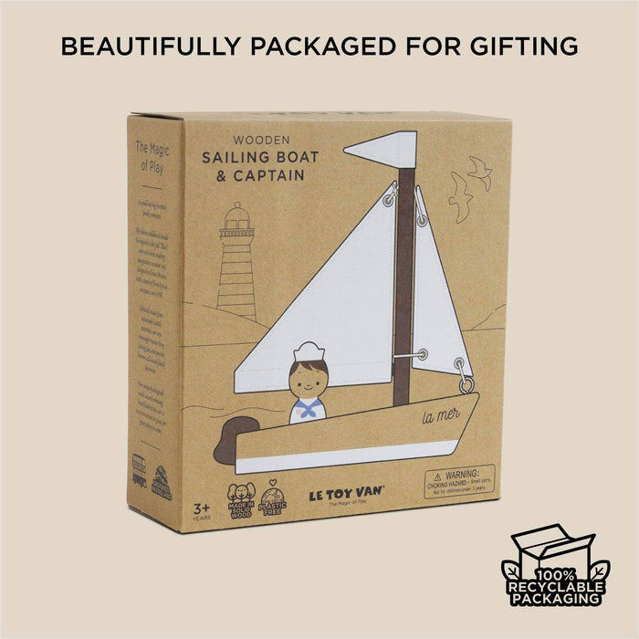 Le Toy Van Wooden Sailing Boat & Captain: LAST ONE