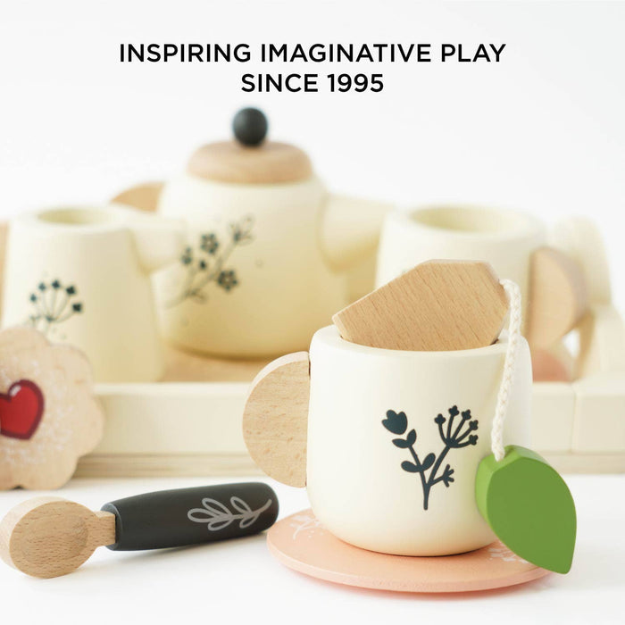 Le Toy Van Wooden Tea Set & Tray – 12-Piece FSC-Certified Pretend Play Set