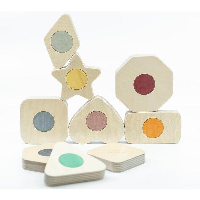 Lily & River Little Stackables, Wooden Stacking Blocks.