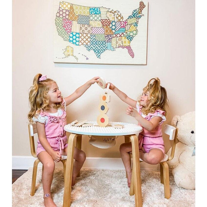 Lily & River Little Stackables, Wooden Stacking Blocks.