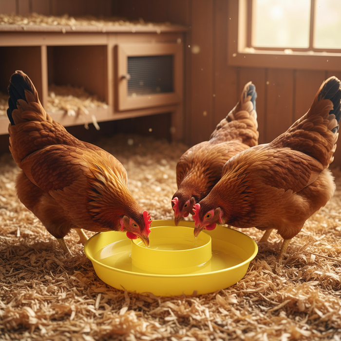 Little Giant 1 Quart Poultry Water Base 3-Pack Yellow, Chick Waterer Base