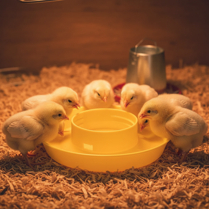 Little Giant 1 Quart Poultry Water Base 3-Pack Yellow, Chick Waterer Base