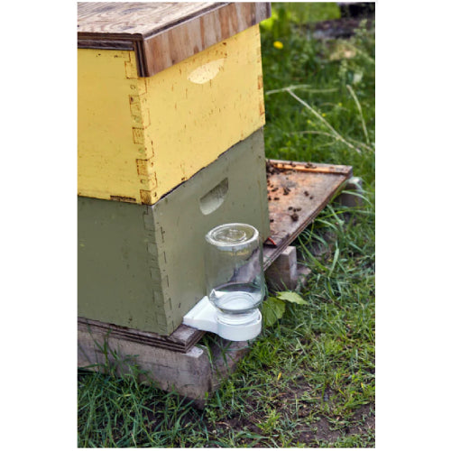 Little Giant Beehive Entrance Feeder Glass Jar Bee Syrup Feeder 1 Quart