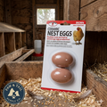 Little Giant Ceramic Nest Eggs 2 Pack Fake Eggs for Chicken Coops Brown
