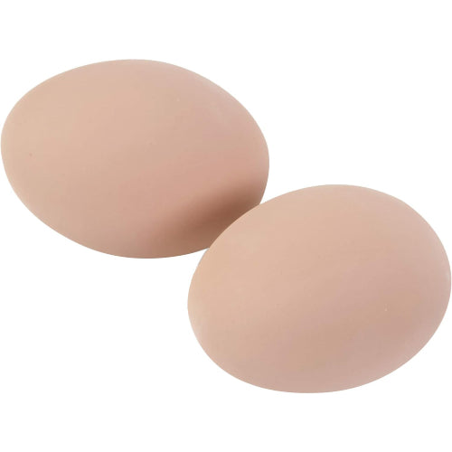 Little Giant Ceramic Nest Eggs 2 Pack Fake Eggs for Chicken Coops Brown