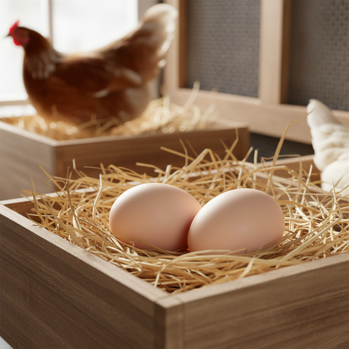 Little Giant Ceramic Nest Eggs 2 Pack Fake Eggs for Chicken Coops Brown