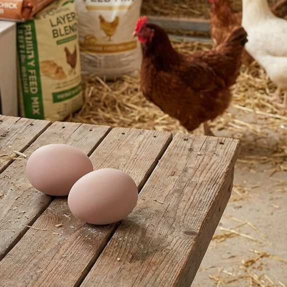 Little Giant Ceramic Nest Eggs 2 Pack Fake Eggs for Chicken Coops Brown
