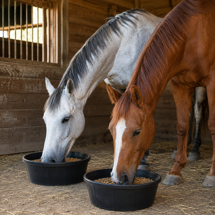 Little Giant Duraflex Rubber Feed Pan 8 Quart 2 Gallon Horses & Livestock 2-Pack