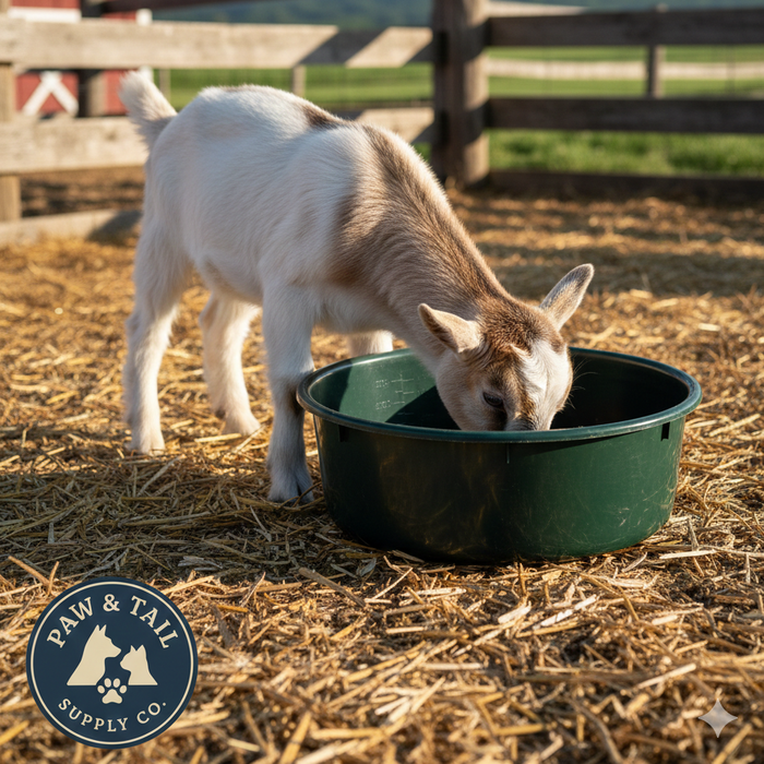 Little Giant DuraFlex Utility Feed Pan 5Qt Green Livestock Animal 2PCK