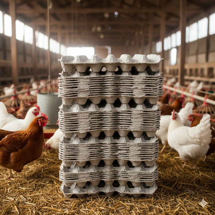 Little Giant Egg Flat Carton Reinforced Holds 30 Eggs 12 Packs - 360 Total
