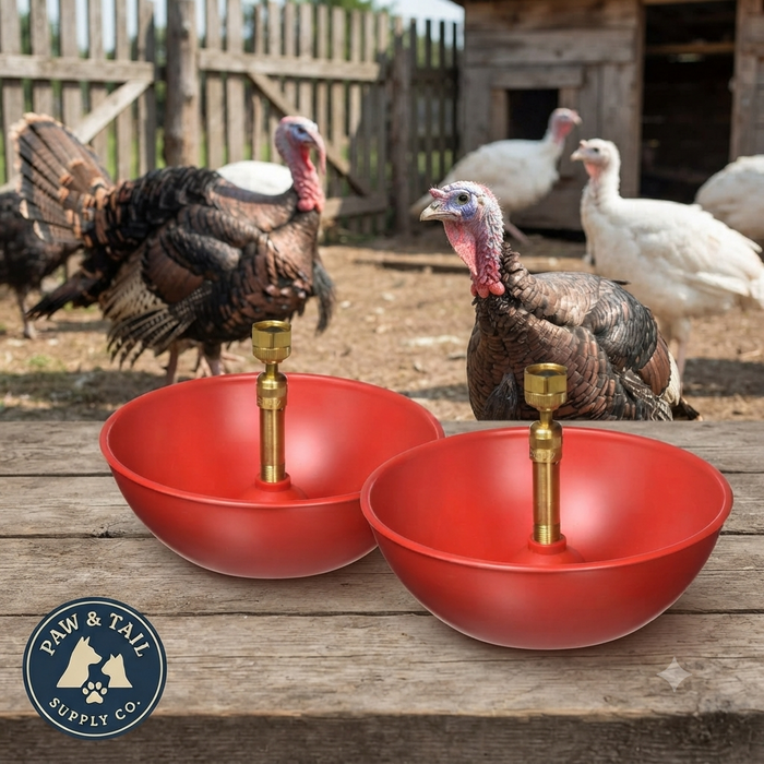 Little Giant King Size Automatic Poultry Waterer 1.5 Quart for Turkey Game Birds 2-Pack