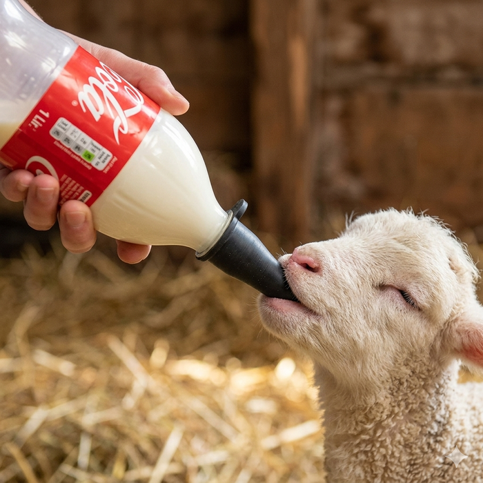 Little Giant Lamb Nursing Bottle Screw-On Nipples Feeding Solution for Lambs 12-Pack