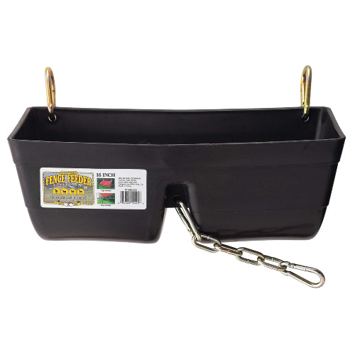 Little Giant Plastic Fence Feeder Livestock Feed Bucket With Clips 16", Assorted Colors