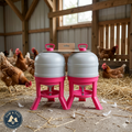 Little Giant Plastic Poultry Dome Waterer 8 Gallon Top Fill Chicken Waterer 2PCK