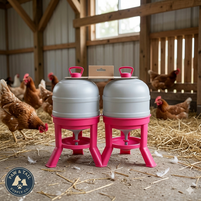 Little Giant Plastic Poultry Dome Waterer 8 Gallon Top Fill Chicken Waterer 2PCK