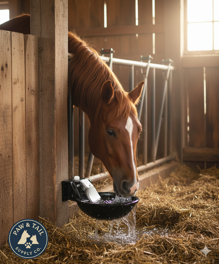 Little Giant Push-Paddle Automatic Stock Waterer Cast Iron Livestock Bowl