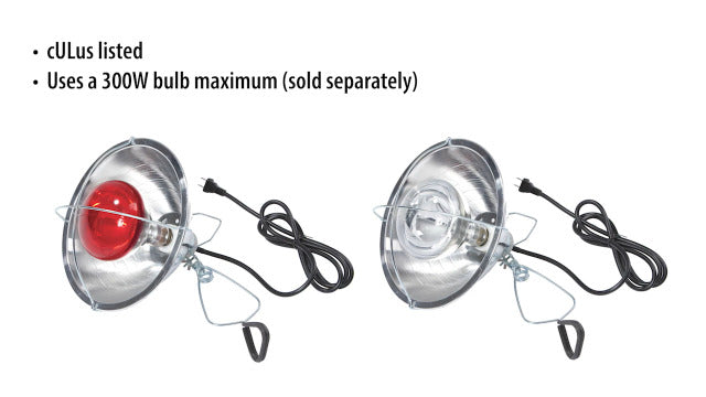 Little Giant Reflector Clamp Heat Lamp 10.5" Chicks Poultry Brooder Fixture 250W 2PCK