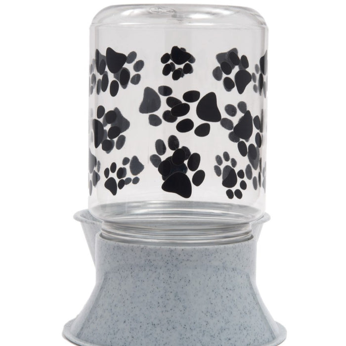 Lixit Dual Use Gravity Waterer or Dry Food Feeder Small Granite for Pets 64 oz