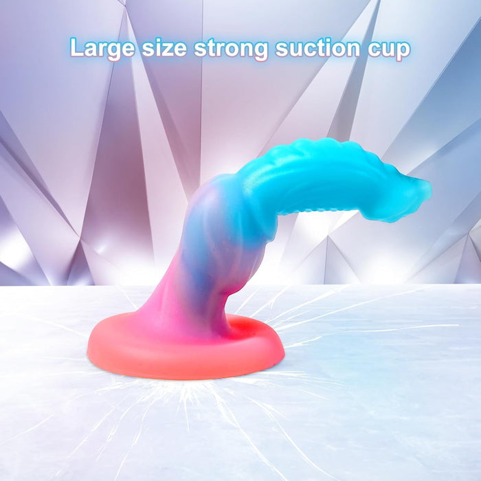 Luminous Small Fantasy Monster Anal Dildo with Strong Suction Cup 7''