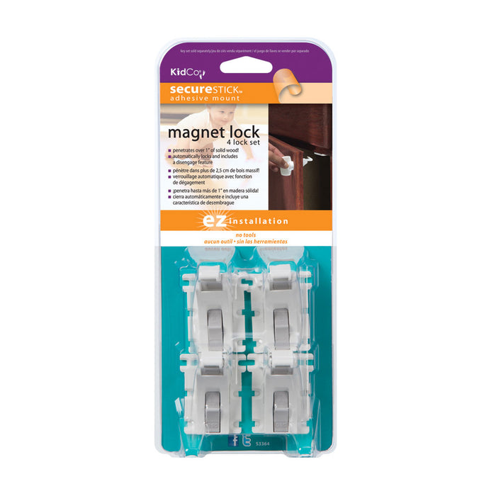 Magnet Lock Key Adhesive Mount 4 Locks