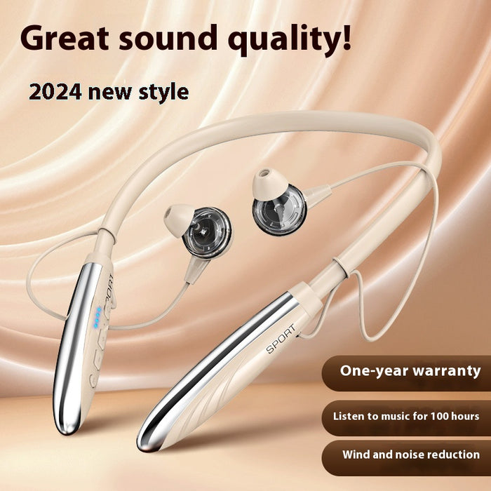Neck Wireless Bluetooth-compatible Earphones 9D Stereo Surround Headphone Magnetic Sport Neckband Headset Neck-hanging Earbuds - photo 5