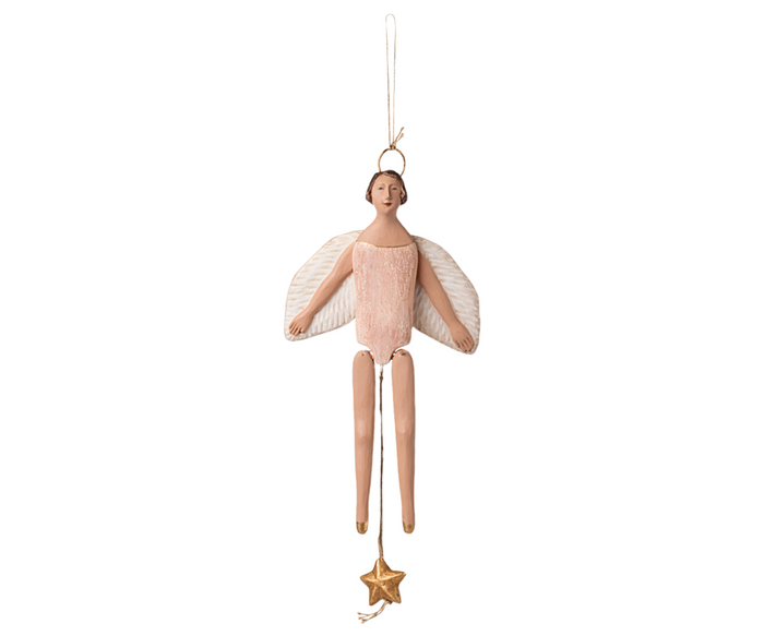 Maileg  Angel Jumping Jack With Halo Medium Rose FW25 LAST CHANCE