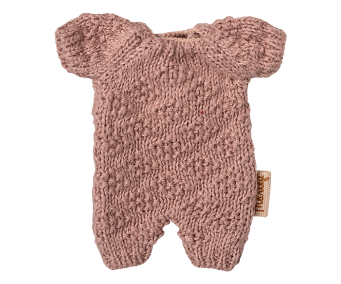 Maileg Baby Bunny Rabbit Micro Knitted Suit Heather FW25 NEW ARRIVAL