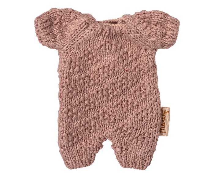 Maileg Baby Bunny Rabbit Micro Knitted Suit Heather FW25 NEW ARRIVAL