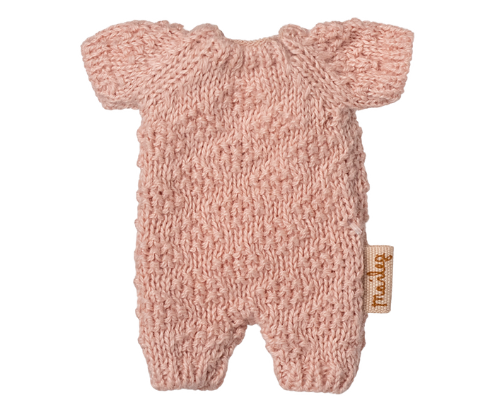 Maileg Baby Bunny Rabbit Micro Knitted Suit Rose FW25 LAST ONE