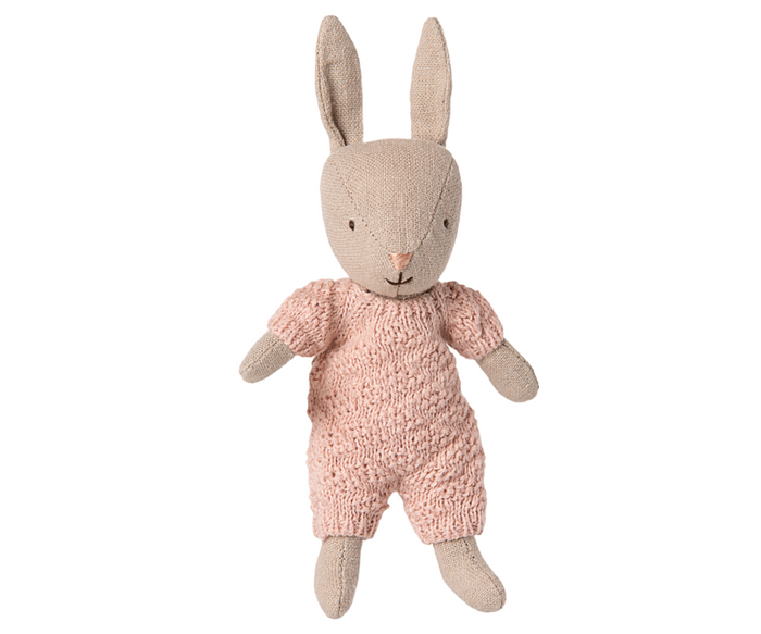 Maileg Baby Bunny Rabbit Micro Rose Knitted Suit