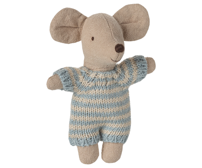 Maileg Baby Mouse in Carrycot