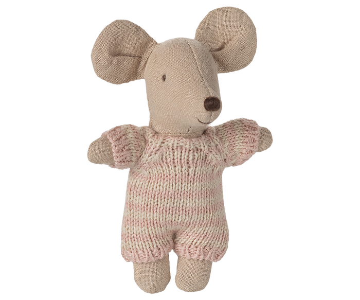 Maileg Baby Mouse in Carrycot