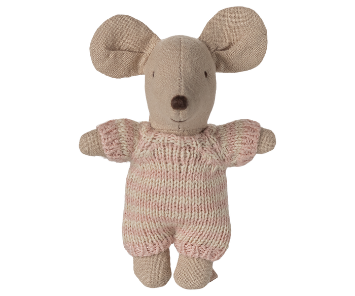 Maileg Baby Mouse in Carrycot