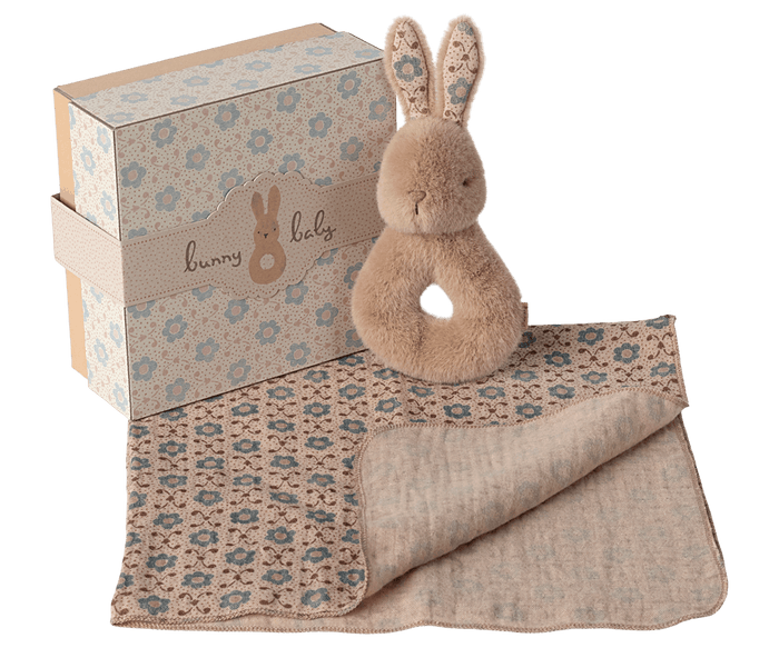Maileg Baby Rattle Set Cream Peach: LAST CHANCE