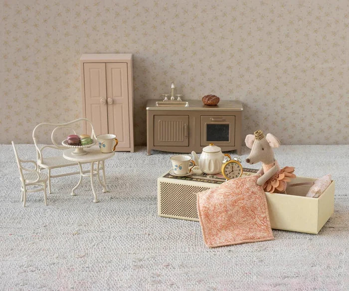 Maileg Cafe Set Mouse Brother and Sister Sized: BACK IN STOCK